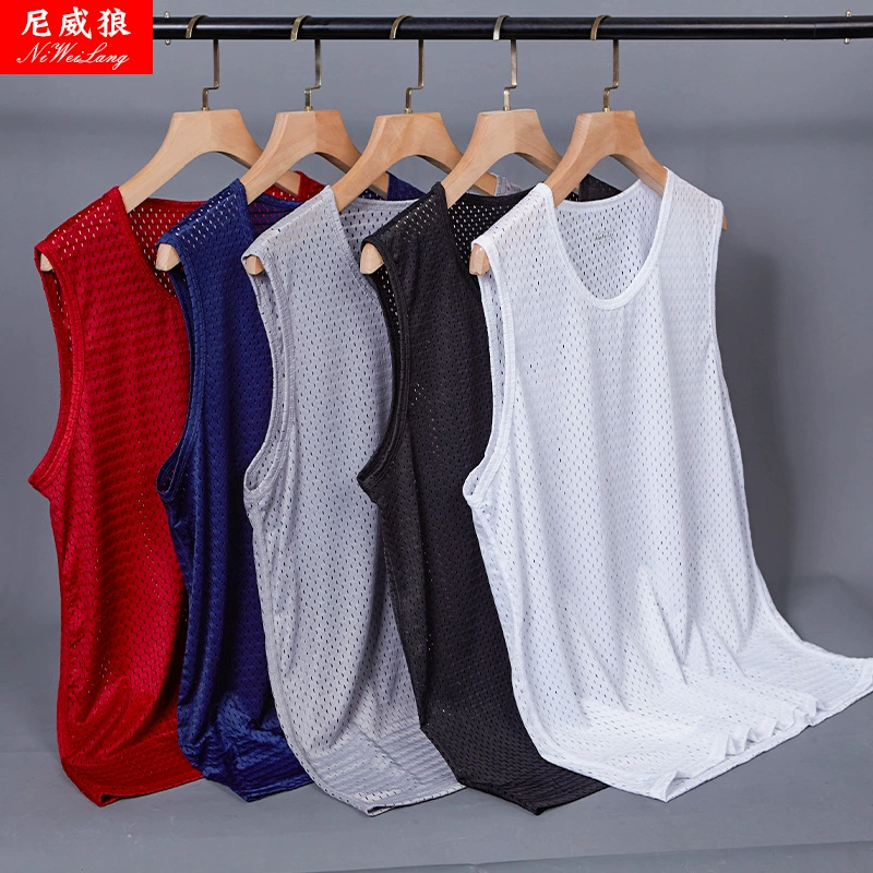 Summer breathable sports vest, base T-shirt sleevless, custom-made, loose fit