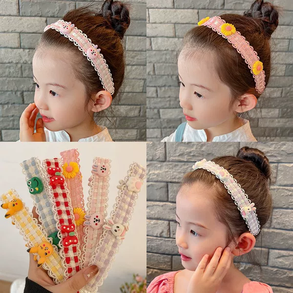 Children's Cartoon Animal Magic Sticker Hair Finishing Artifact Bow Small Flower Weaving Velcro Head Hoop