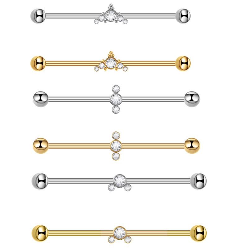 Zirconium, earrings, piercing, (Cross-border trading), wholesale
