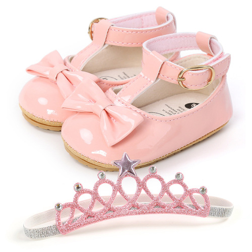New Spring and Autumn Bow Baby Princess Shoes Baby Shoes Baby Shoes Toddler Shoes M