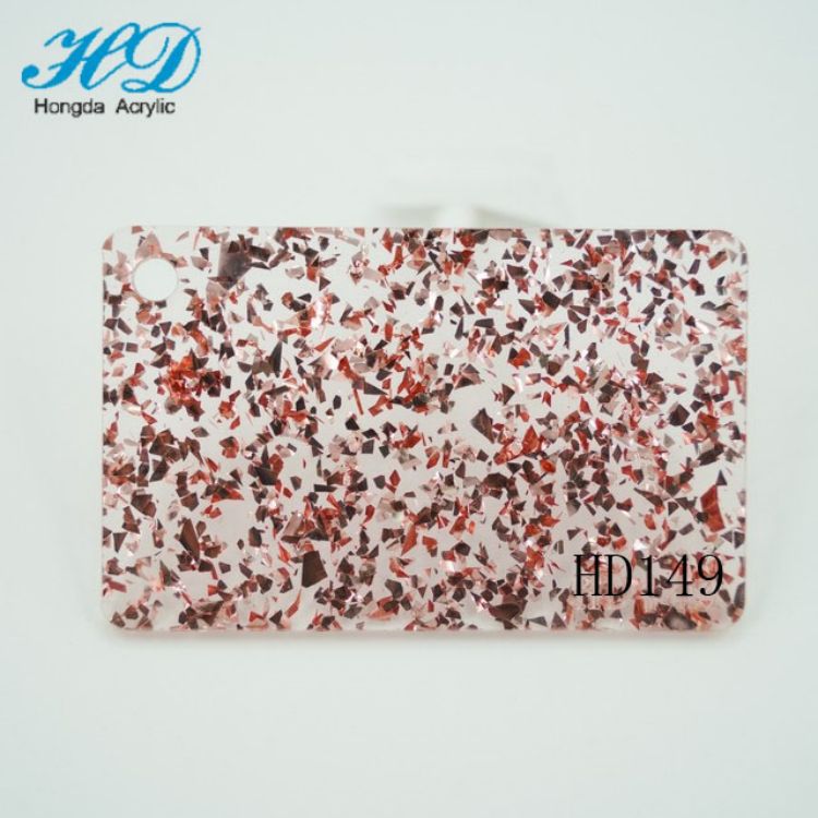 【厂家直销】高品质亚克力全透半透微透葱粉板 PMMA闪葱板