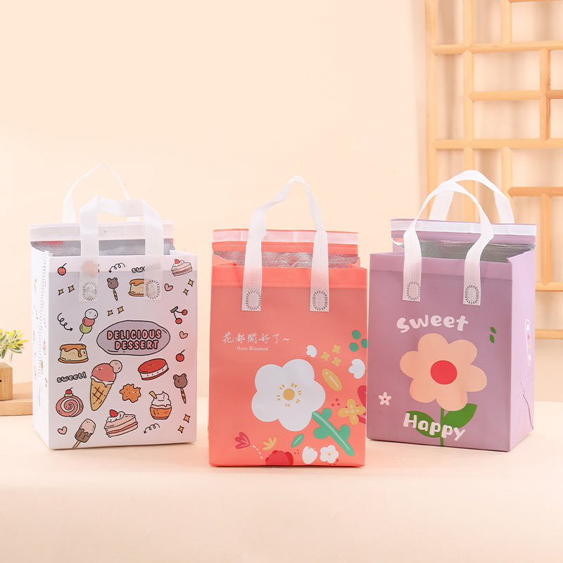 Non-woven aluminum foil insulation bag catering take-out portable porridge milk tea baking take-out barbecue packaging bag wholesale