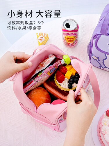 Lunch bag with hand-held design, cute and stylish, heat-preserving bag, suitable for office workers, bringing lunch for children and students.