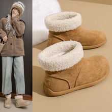 加绒高帮雪地靴女2025冬季新款学生ins韩版保暖休闲鞋棉鞋287-23