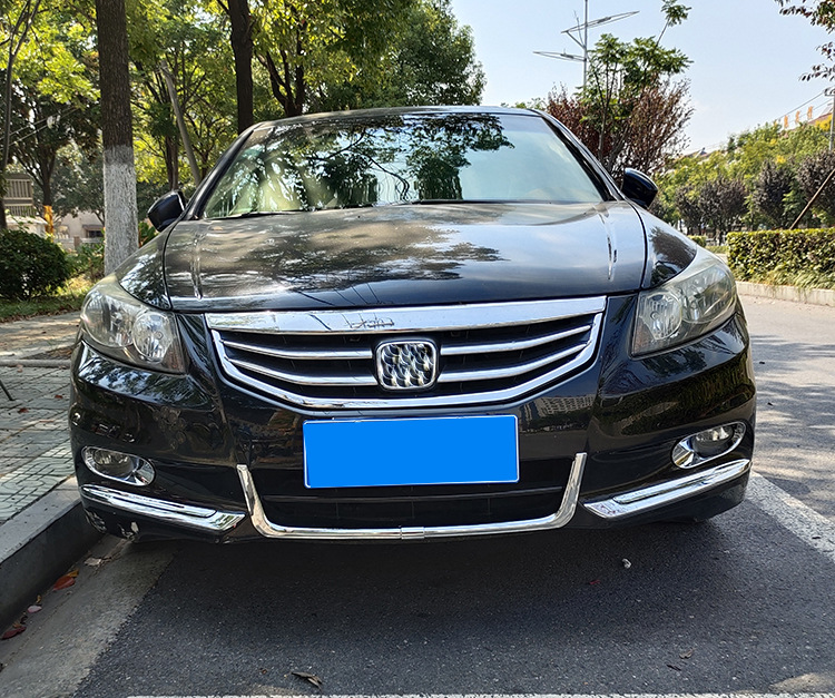 Modified Grille Fog Light Trim Front Bumper Strip Eyebrow Cover for 8th Gen Accord 2011-12