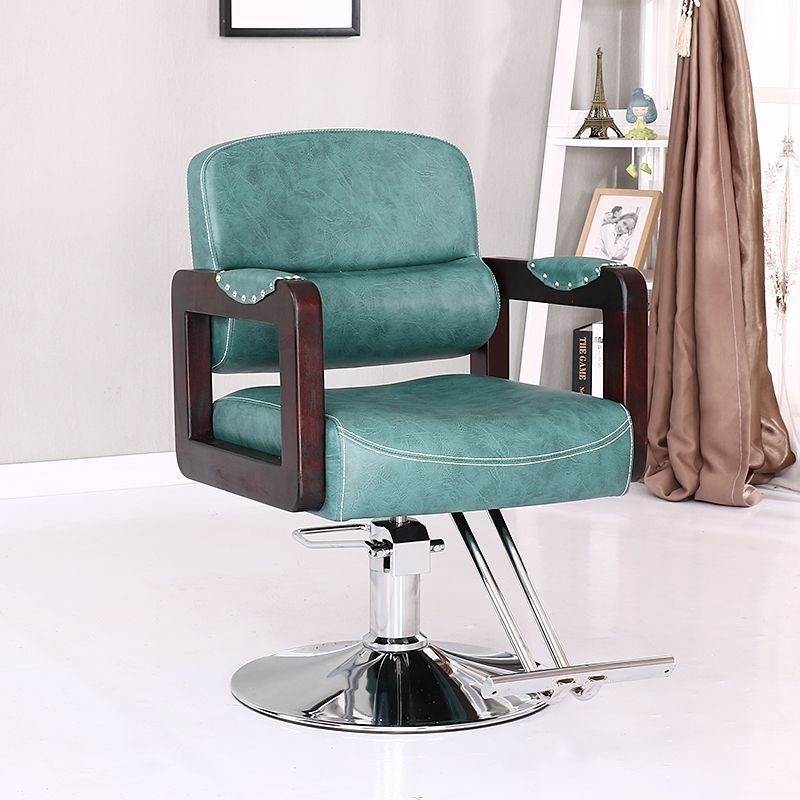 silla de peluquería especial de belleza salón de peluquería silla de elevación silla de pedal silla de hierro forjado corte de pelo corte de pelo retro image 9