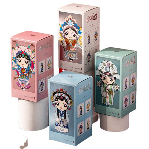 LOZ/Lizhi small particle building blocks national trend Peking Opera knife and horse dan assembly toy educational children boys and girls