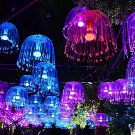 led七彩光纤水母灯吊顶清吧酒吧装饰氛围灯户外工程亮化装饰灯