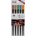 筷之语KZY600合金筷子五彩玉石10双多彩分食筷家用一人一筷分餐筷