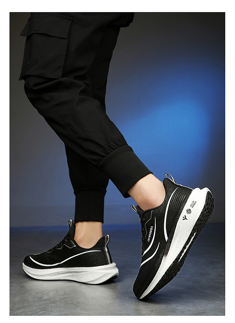 Carbon Plate Running Shoes Breathable Shock Absorbing Trainers_voghion.com