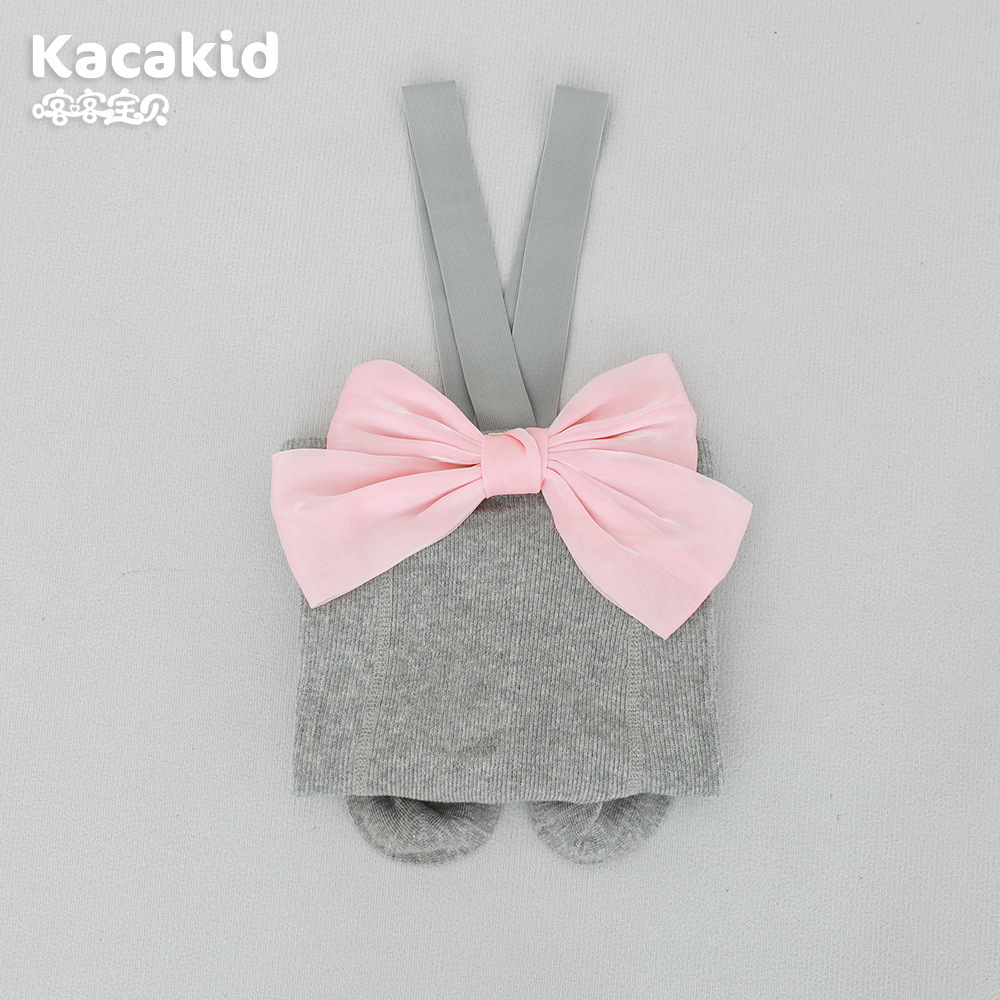 Pantimedias de correa para bebé de primavera y otoño cuidadosamente seleccionadas, pantimedias de protección del vientre de cintura alta, leggings de color sólido para bebés y niños pequeños