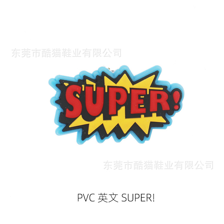 Nuevo agujero zapatos decorativos hebilla accesorios agujero zapatos flor zapato hebilla PVC dibujos animados jardín zapatos superior accesorios inglés