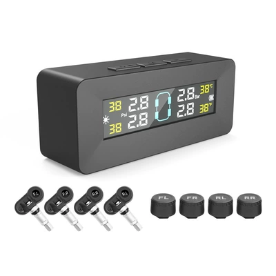 Tire pressure monitoring system and External Wireless Solar-Powered Tire