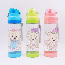 650ml卡通太空杯儿童学生水壶户外塑料水杯子可定颜色及印刷0668A