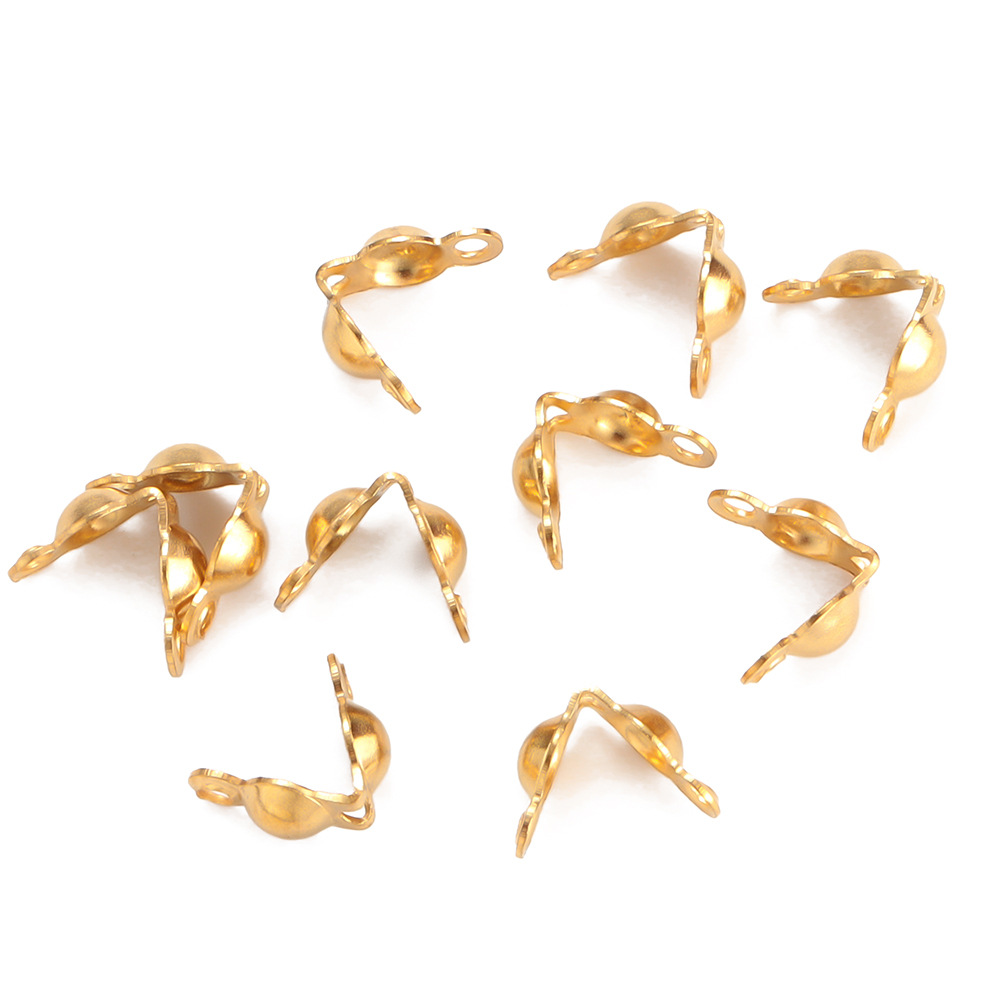 不锈钢304上下diy饰品配件钛钢珠链扣耳饰吊坠链条配饰珍珠扣批发