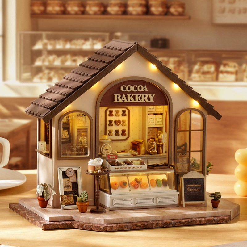 Zhiqu House DIY Fans New Style Cabin Women's Building Blocks Handmade Small House Wooden Assembled Model Coffee Shop Toy Zhiqu House DIY Fans New Style Cabin Women's Building Blocks Handmade Small House Wooden Assembled Model Coffee Shop Toy