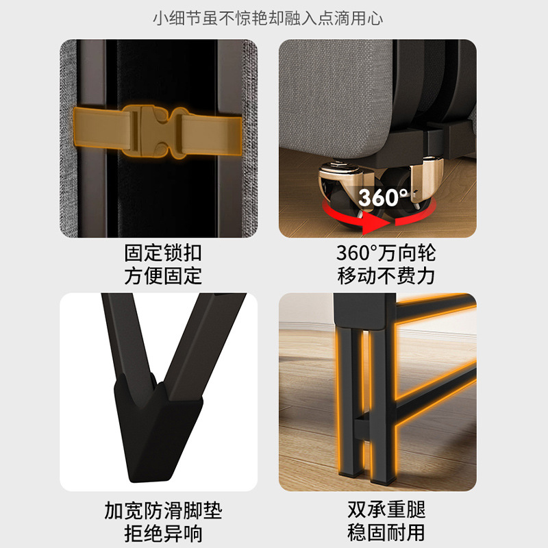 Cama plegable de oficina cama de acompañante individual cama de almuerzo para adultos casera sillón de cama de marcha de placa dura cama plegable