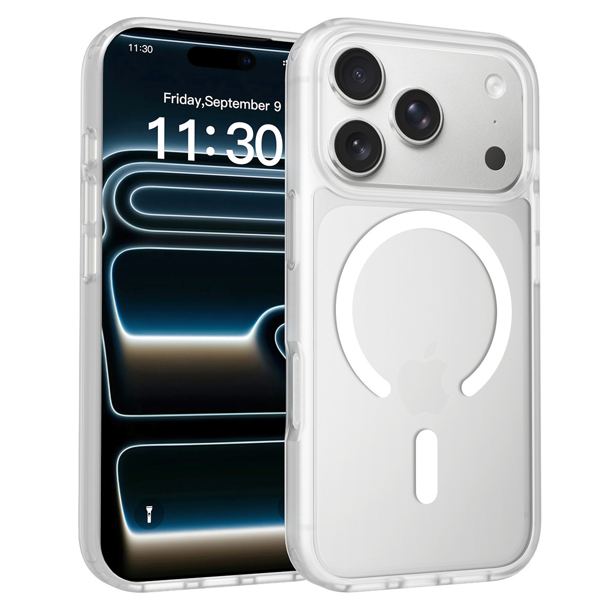 Funda para teléfono móvil iPhone17 Promax para uso transfronterizo Funda esmerilada con sensación de piel de escudo plateado Funda magnética de manzana 17Air