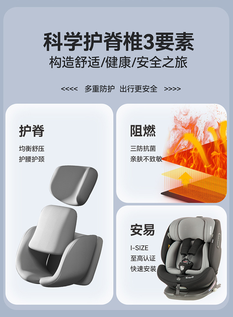 Zhongba Technology Cabin Pro Kids Safety Seat Car Support Leg Baby Car 0-12 Years Old Portable Universal