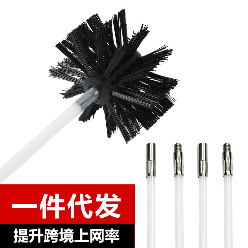 Cross-border hot-selling chimney brush dryer pipe cleaning brush range hood pipe cleaning brush a generation of hair