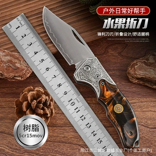 厂家直销跨境三合钢VHG10钢芯高硬度折叠刀户外多功能便携水果刀