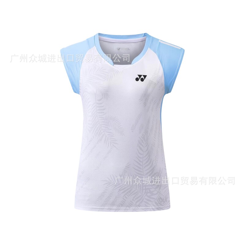 YY新款速干羽毛球服女款小飞袖运动t恤大赛服短袖男比赛队服球衣|undefined