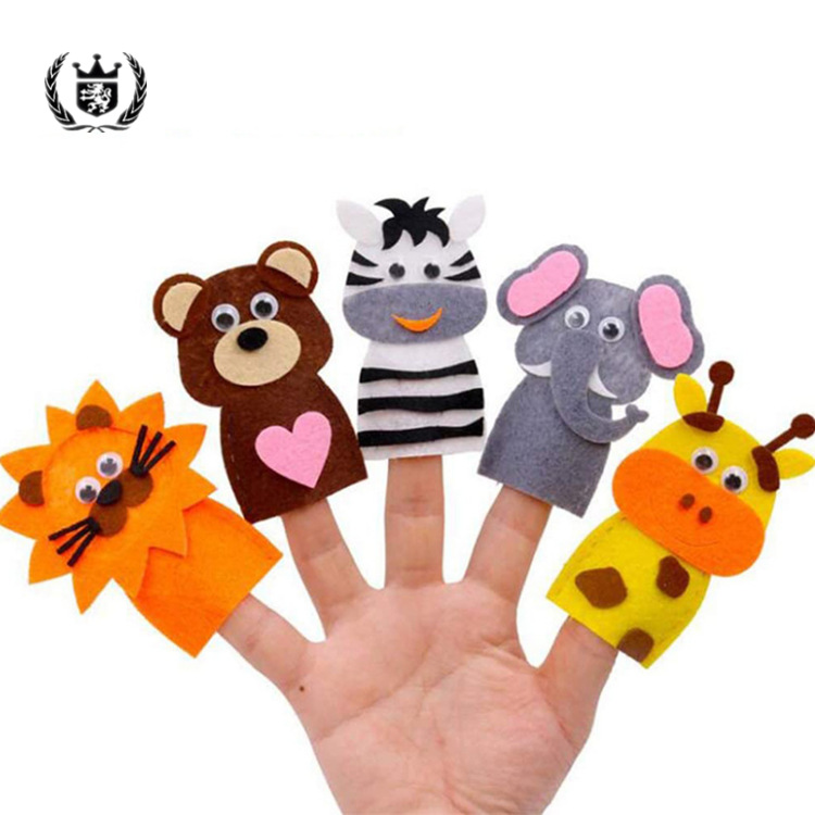 卡通益智儿童手偶亲子游戏道具 儿童手工diy手指偶玩具材料包定制