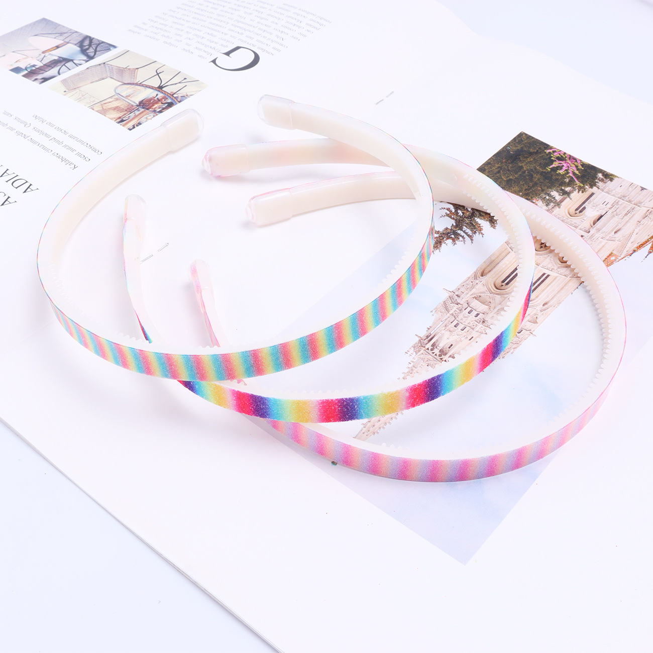 Fashion Stripe Plastic Hair Band 1 Piece display picture 2