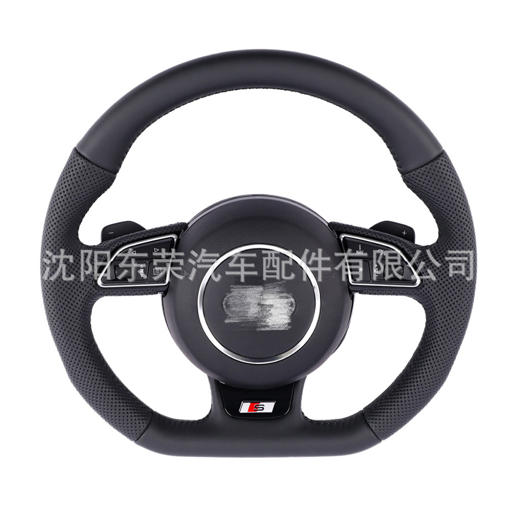 Suitable for Old Audi A4L A6L Q5 Q7 A3 Q3 A7 Modified New Sports Flat-Bottom Steering Wheel