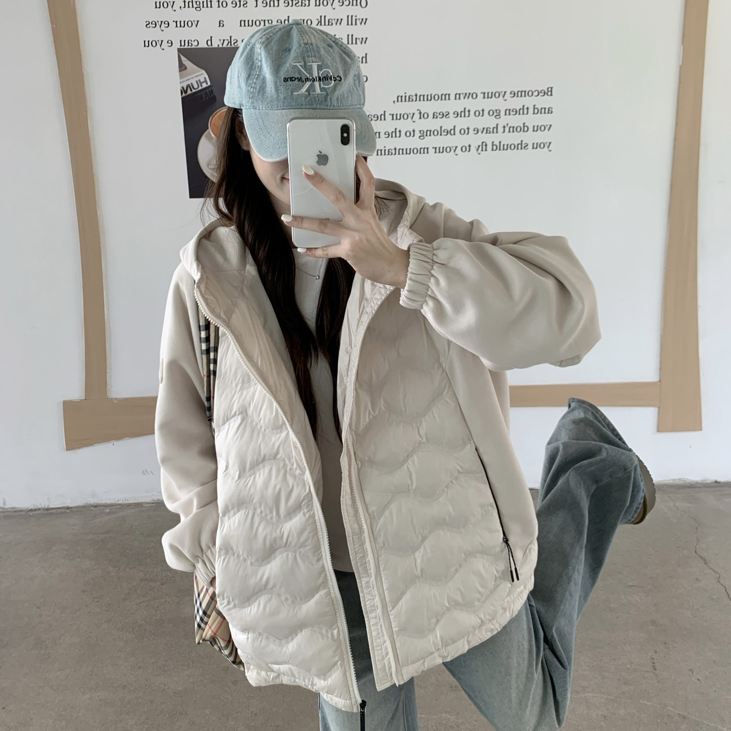 Invierno nuevo vestido de algodón empalmado mujer corto suelto delgado estilo coreano chaqueta de algodón de moda extranjera abrigo de algodón