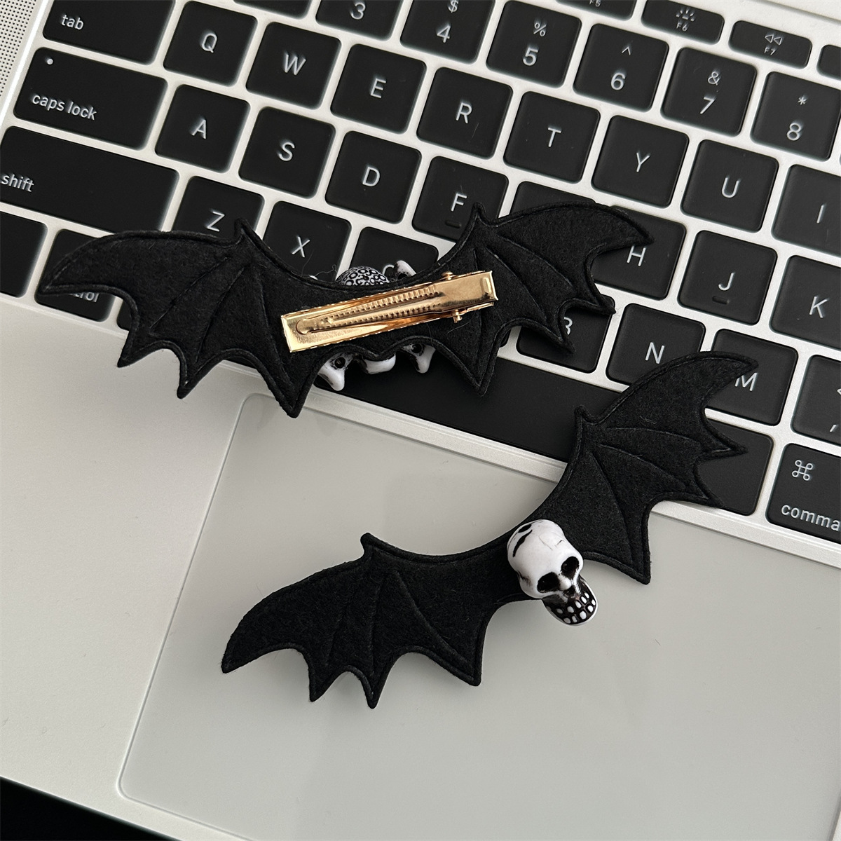 Halloween Festival Skull Pattern Halloween Basic Modern Style Women's Skull Flannel Hair Clip