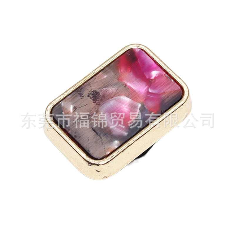 Nuevos accesorios de zapatos de hormigón, botones de zapatos de fruta metálica, accesorios de zapatos de flores del centro comercial