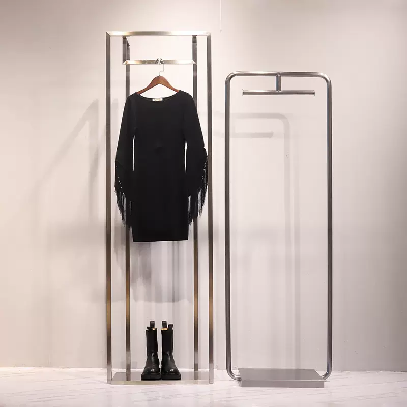 定制服装中岛架裤架不锈钢包包展示架双边架衣架多功能架陈列架子