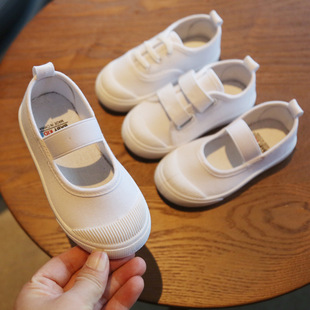Spring and Autumn New Children's Canvas Shoes Boys and Girls Casual Shoes Campus White Shoes Soft Sole Baby Shoes Board Shoes Children's Shoes Trendy
