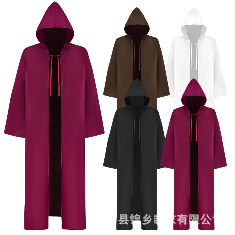 В наличии Тайна человек Хэллоуин Халат Косплей Костюм Звездные войны Рыцарь Джедай накидка костюм