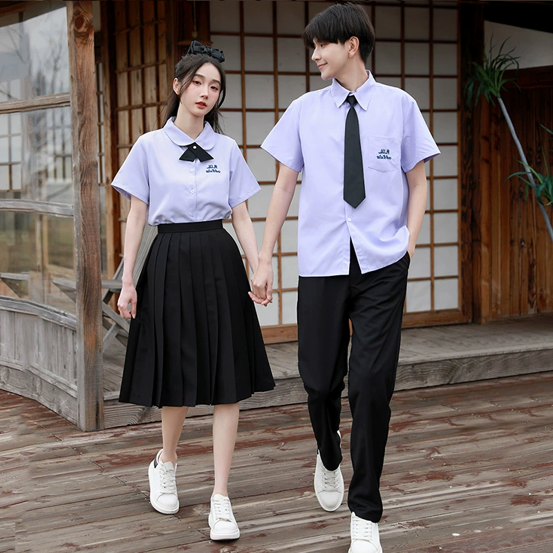 Тайская школьная форма, рубашка, женская с короткими рукавами, мужская униформа в консервативном стиле, униформа jk для старшеклассников, весенне-осенняя форма для выпускного класса, костюм