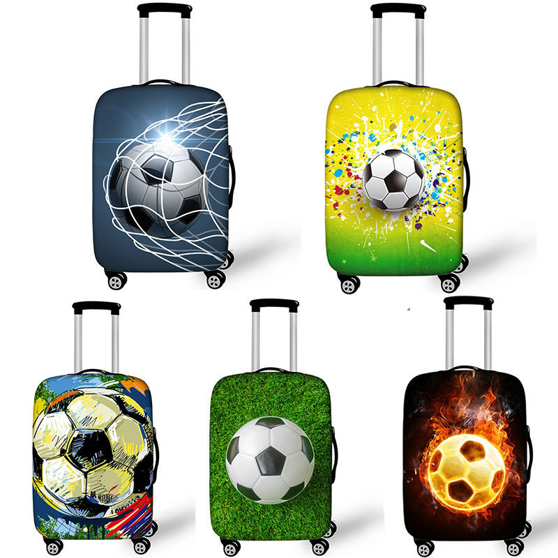 Football Travel Suitcase Cover Elastic Trolley Case Cover Luggage Protective Cover Suitable for 20/24/28/30 Inch Anti-Theft