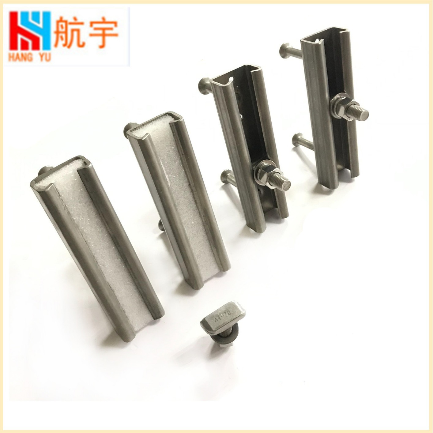 轨道高铁316管廊预埋槽道不锈钢304热轧镀锌哈芬槽预埋槽T栓出口