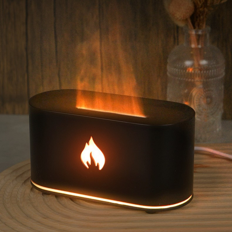 Cross-Border New Product Creative Colorful Flame Aromatherapy Machine Home Desktop Automatic Fragrance USB Fragrance Air Humidifier