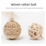 Игрушка, соломенный колокольчик, комплект, кот, издает звуки, домашний питомец, оптовые продажи