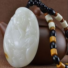 新疆和田白玉籽料玉财神手把件外蒙籽料羊脂白玉弥勒佛手把件批发