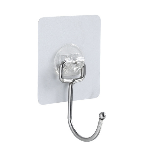 5 large hooks, no punching, no punching, strong adhesive hooks, traceless self-adhesive kitchen dormitory heavy objects transparent hooks