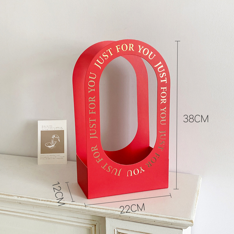 Día de San Valentín 520 flores caja de flores canasta hueca bolsa floral ramo floral hecha a mano caja de embalaje DIY material