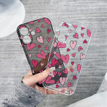 多彩爱心iPhone17手机壳适用苹果15透明16Pro欧美14ProMax少女13