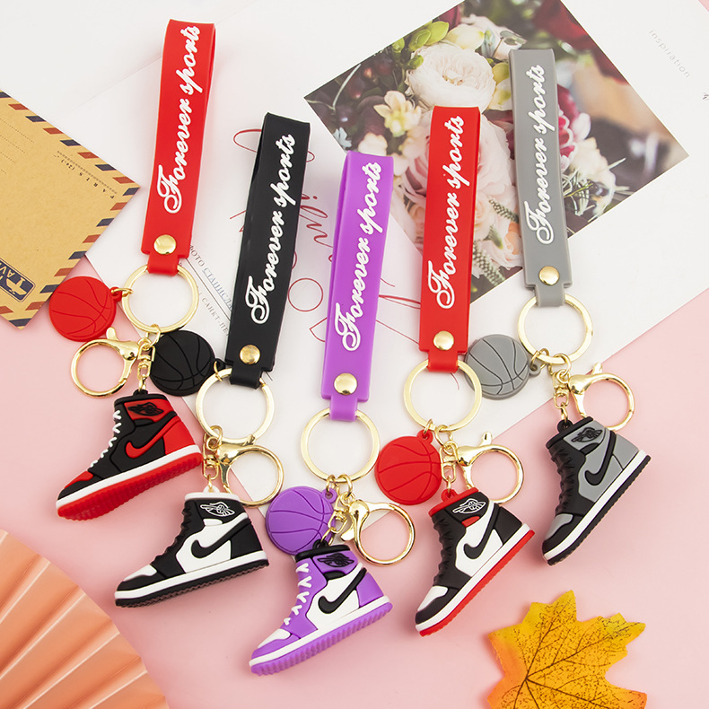 Aj Shoes Sneaker Model Keychain Three-Dimensional Nike Pendant Basketball Ornament Gift Car Wholesale Aj Keychain