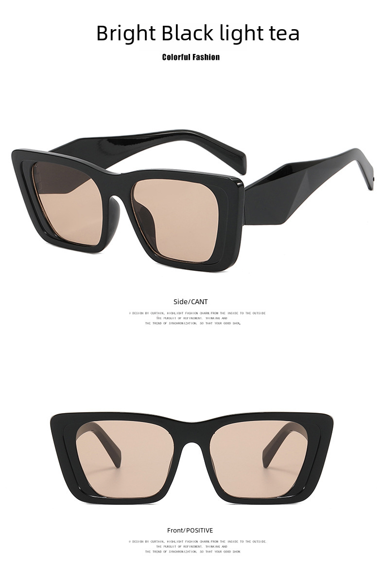 Grenzüberschreitende quadratische Sonnenbrille aus Europa und Amerika 2022 Neue Retro-P-Home-Sonnenbrille in Gelee-Farbe Net Red Sonnenbrille_voghion.com