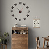 Cross -border thermal sale Creative Acrylic 3D Clock DIY Clock S quiet Wall Paste Clock Amazon Explosion Products