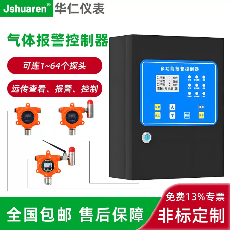 工业气体报警器控制器主机氨气甲烷氧气二氧化碳六氟化硫探检测仪