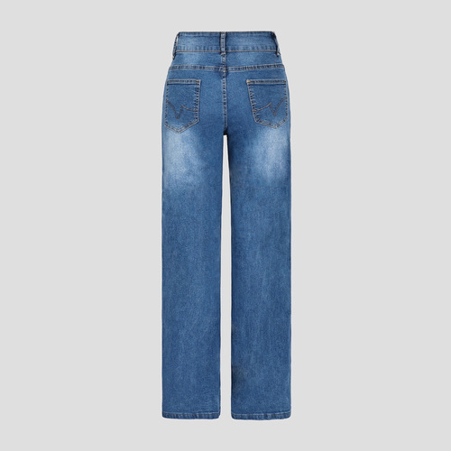 American retro, worn, washed loose casual straight jeans, women's wide-leg pants, new jeans