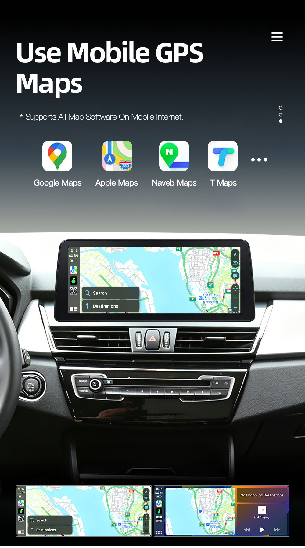 12.3inch Is Suitable for Bmw 2 Series F45 F46 Car Central Control Large Screen Navigation Carplay Player